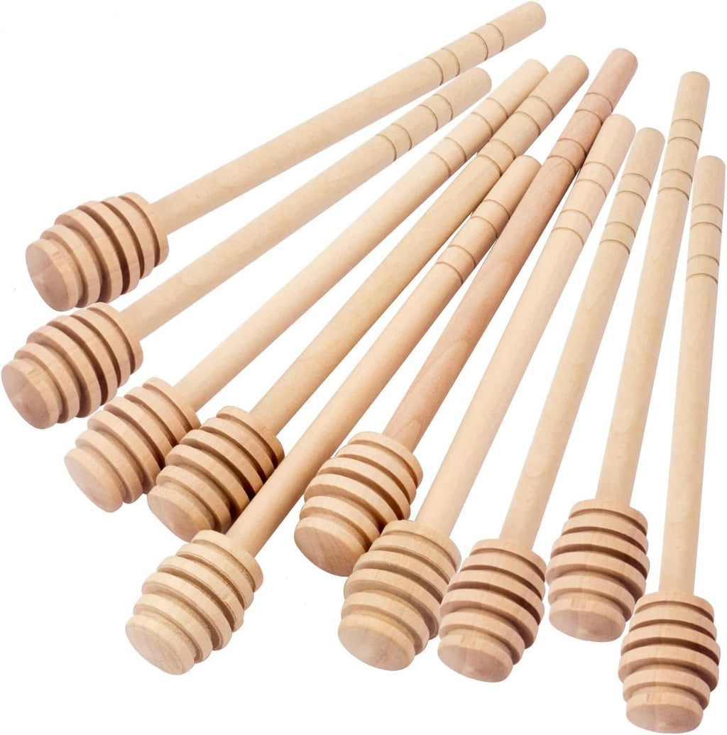50Pcs 6 Inch Honey Dipper Sticks - Wooden Honey Dipper, 6 Inch Mini Honeycomb Stick, Honey Stirrer Stick for Honey Jar Dispense Drizzle Honey and Wedding Party Present