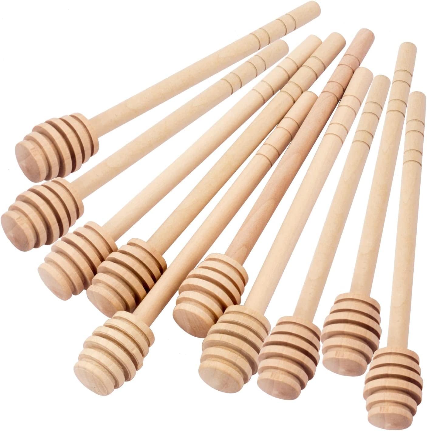 50Pcs 6 Inch Honey Dipper Sticks - Wooden Honey Dipper, 6 Inch Mini Honeycomb Stick, Honey Stirrer Stick for Honey Jar Dispense Drizzle Honey and Wedding Party Present