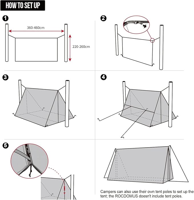 OneTigris ROCDOMUS Hot Tent with Stove Jack, 3000mm Waterproof, Versatile Lightweight Hammock Tent for Camping, Hiking, Backpacking, Bushcraft, Car Trips