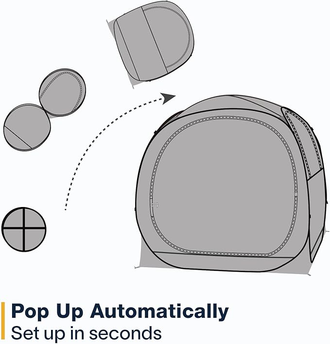 EighteenTek Pod All Weather Sports Tent with Sealed Floor - Instant Tent Shelter - Outdoor Bubble Tent - Rain Tent Camping Sun Shelter Pop Up Clear, Patent Pending for Sports Events Fishing Cheering