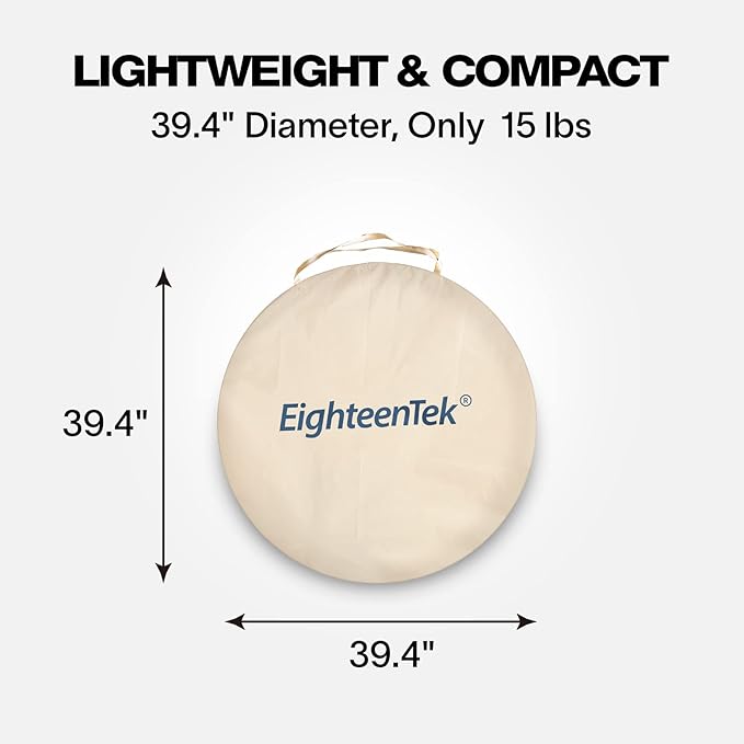 EighteenTek Pod All Weather Sports Tent with Sealed Floor - Instant Tent Shelter - Outdoor Bubble Tent - Rain Tent Camping Sun Shelter Pop Up Clear, Patent Pending for Sports Events Fishing Cheering