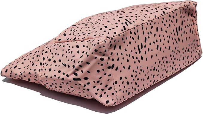 ESVAN Large Foldable Beach Bag for for Women with Dry Wet Compartment Waterproof Sandproof Travel Gym Picnic Handbag