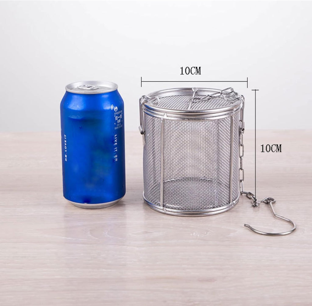 AUNMAS Tea Infuser for Loose Leaf Tea, Stainless Steel Tea Strainer Soup Seasonings Seperation Basket Filter with Chain(2#)