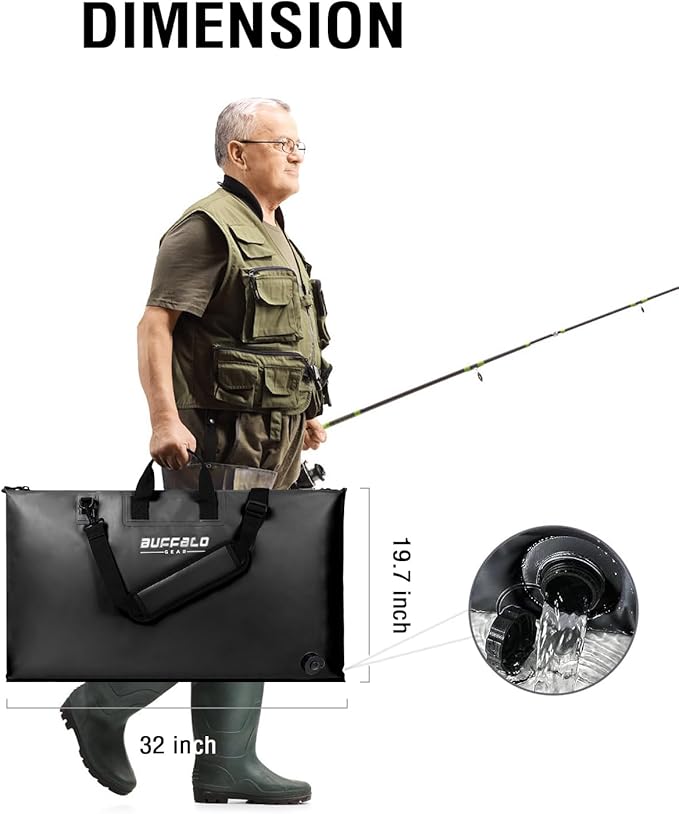 Buffalo Gear Fish Bag with Airtight Waterproof Zipper