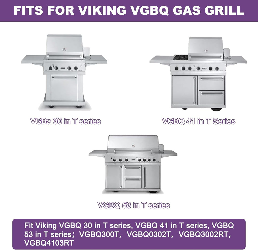 1 Pack 54911 Cooking Grid Grates with 2 Pack 54921 Replacement for Viking VGBQ 30 in T Series, VGBQ 41 in T Series, VGBQ 53 in T Series Gas Grill
