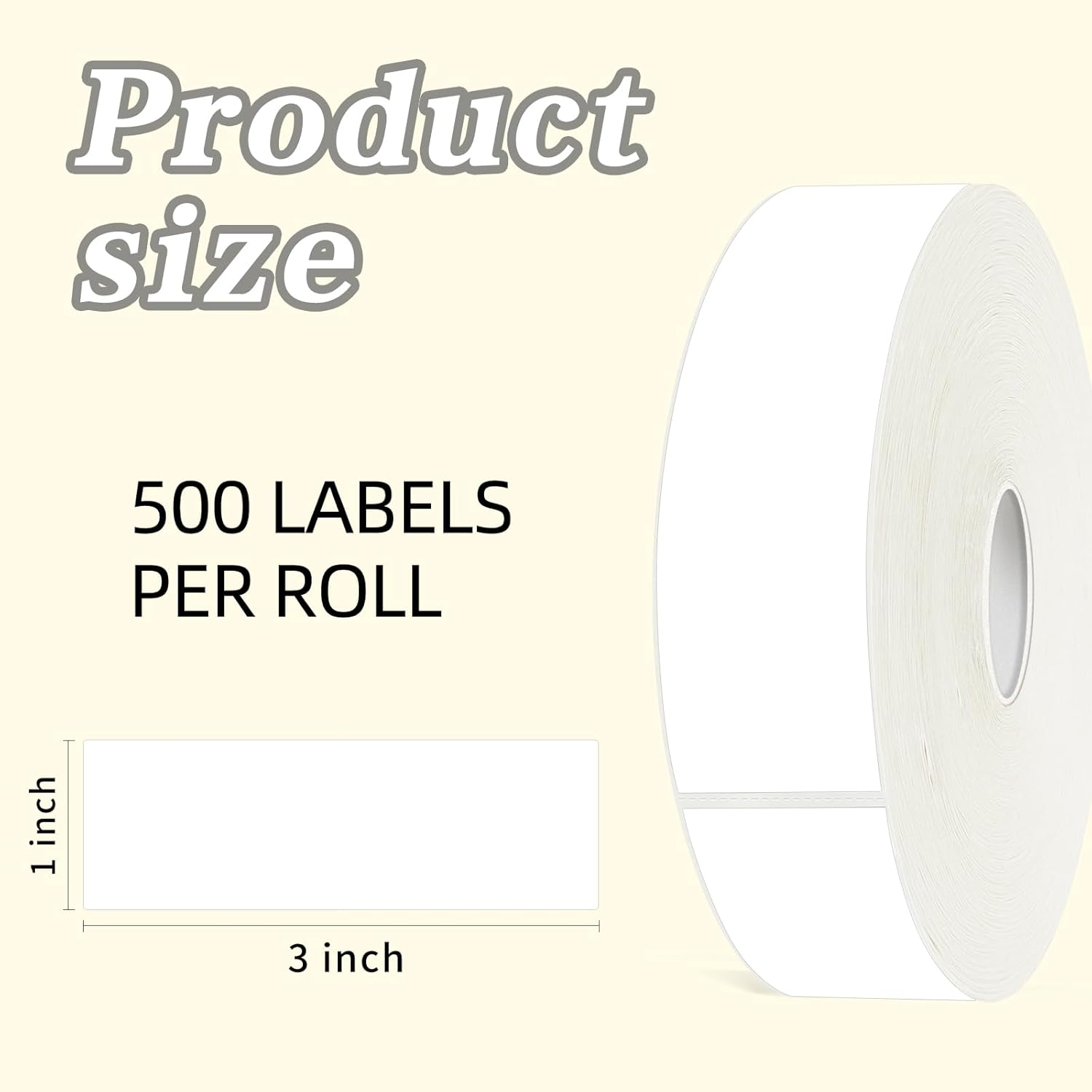 500 Blank Removable Freezer Labels Water Oil Resistant with Perforation Line for Food Containers Jars Pantry Organization (Ink Quick-Dry，1” x 3”)