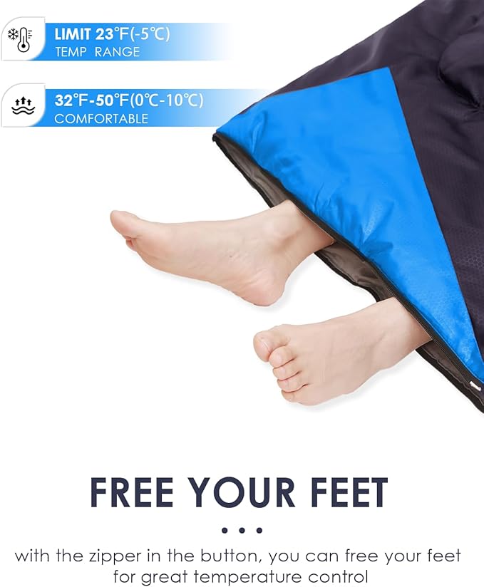 Sleeping Bags for Adults Backpacking Lightweight Waterproof- Cold Weather Sleeping Bag for Girls Boys Mens for Warm Camping Hiking Outdoor Travel Hunting with Compression Bags