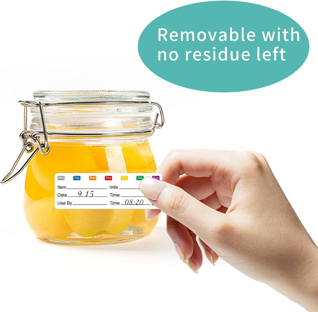 STARLIBOO Removable Freezer Labels, 1x3 Inch, 300pcs, Waterproof Oil Resistant Easy Clean Leaves No Residue