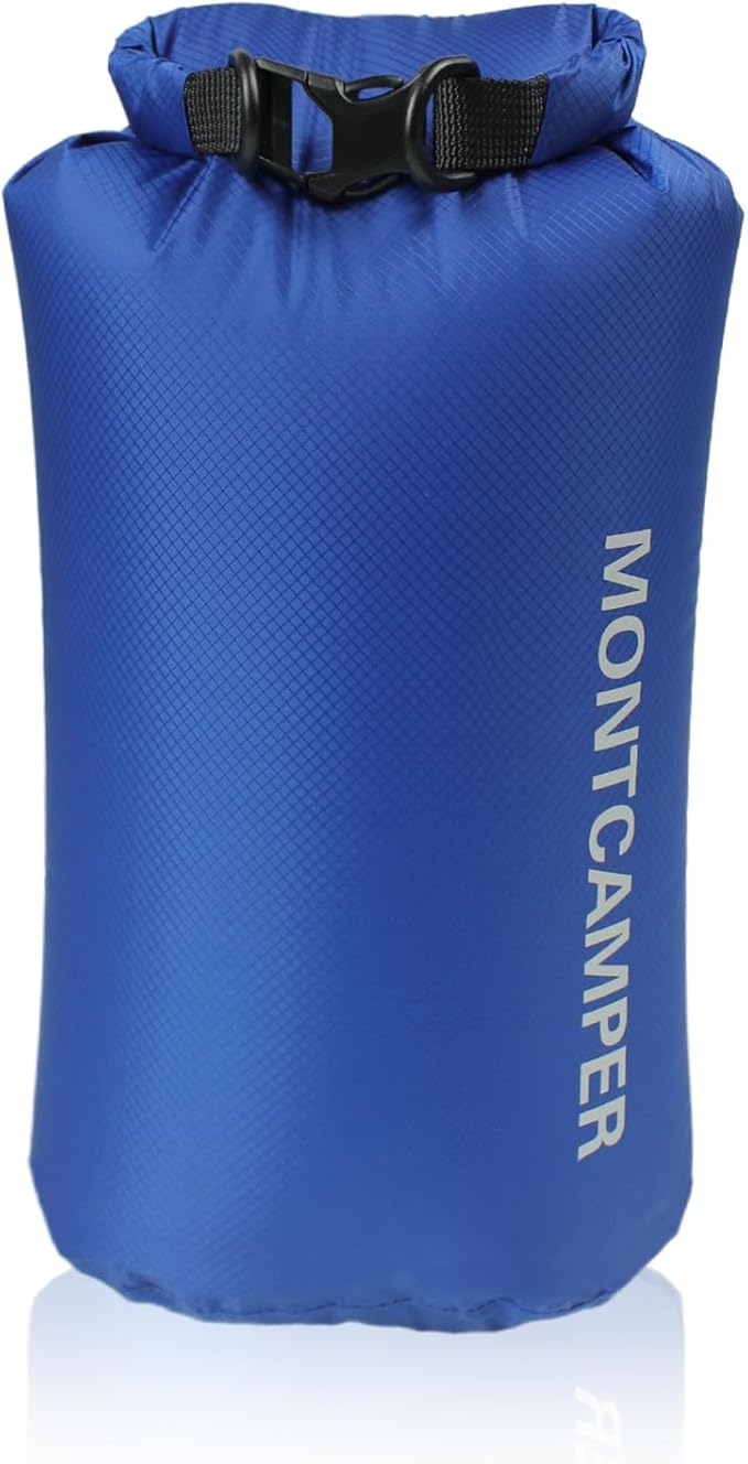 30D Nylon Waterproof Storage Sack for Camping, Hiking and fishing- Roll Top Closure-Portable Waterproof Dry Bag-Keeping Luggage Dry and Organized(5L/Blue)