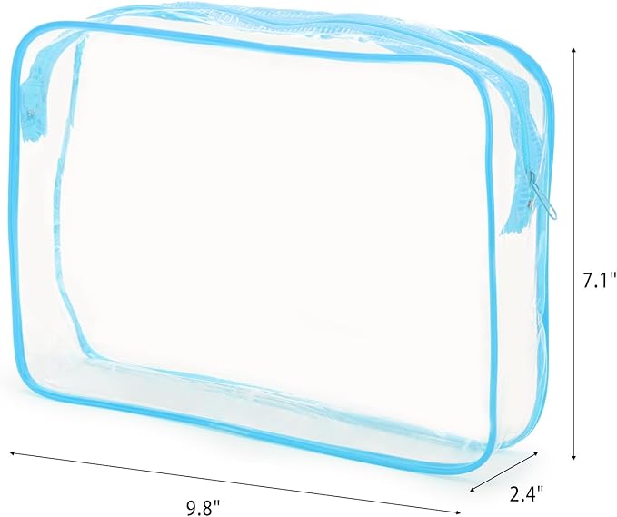 Tbestmax 10 Pack Clear Cosmetic Bags Makeup Bags Portable Waterproof TSA Approved Travel Toiletry Bags Organizer