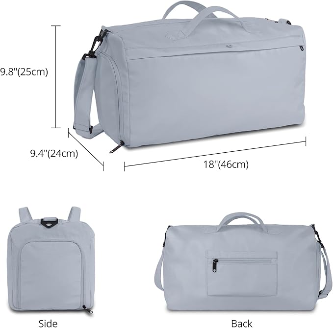 Sports fitness Gym Bag for Women, Yoga Swim Workout Travel Duffel Overnight Shoulder Bags with Shoe Compartment and Wet Pocket Ladies Weekend Carry on Luggage Dance College Blue