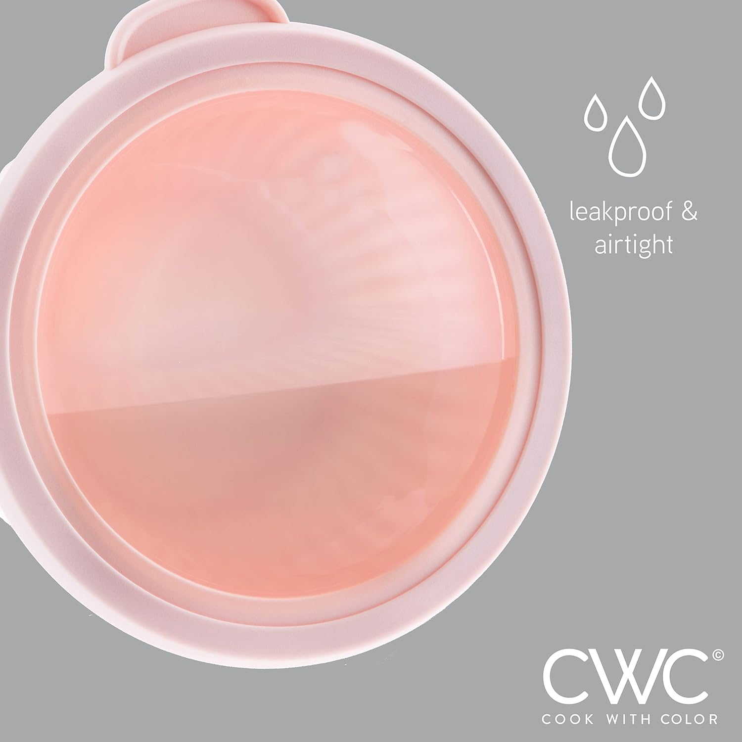 COOK WITH COLOR Prep Bowls with Lids- Wide and Deep Nesting Plastic Small Mixing Bowl Set with Lids, 8 Piece Set - Wide Bowls, Rose