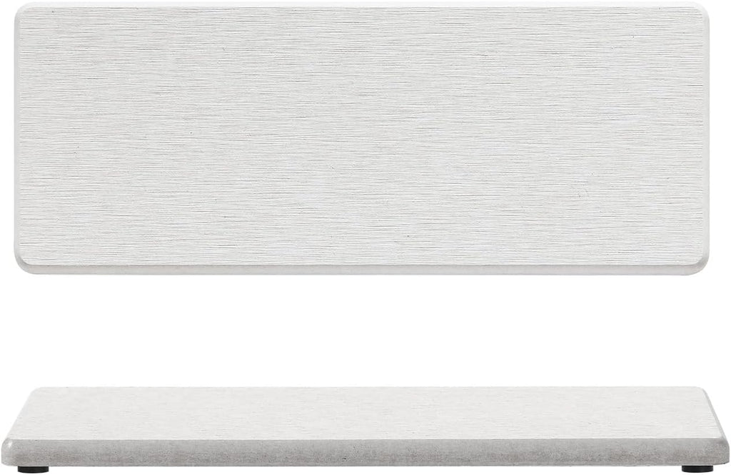 2PCS Bathroom Sink Vanity Trays, Water Absorbing Diatomite Stone Quick Drying Mat for Kitchen Counter,Faucet Splash Guard Dish Rack Soap Dispenser Sponge Holder Caddy Organizer,Beige, 9"x3.5"