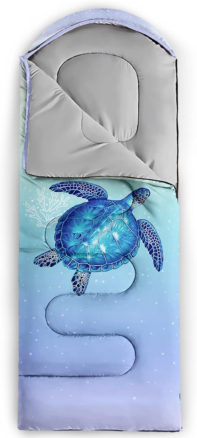 QOOMO Camping Sleeping Bags,3 Season Warm & Cool Weather,Lightweight,Waterproof Sleeping Bags for Adults & Kids,Traveling,and Outdoors,Camping Gear Equipment