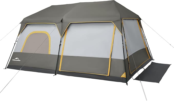 Naturehike Cape 4/6/8 Person Camping Tent, 60S Easy Setup Instant Tent Pop up Tent, Waterproof Large Tall 6/8 Person Tents for Camping, Car Camping