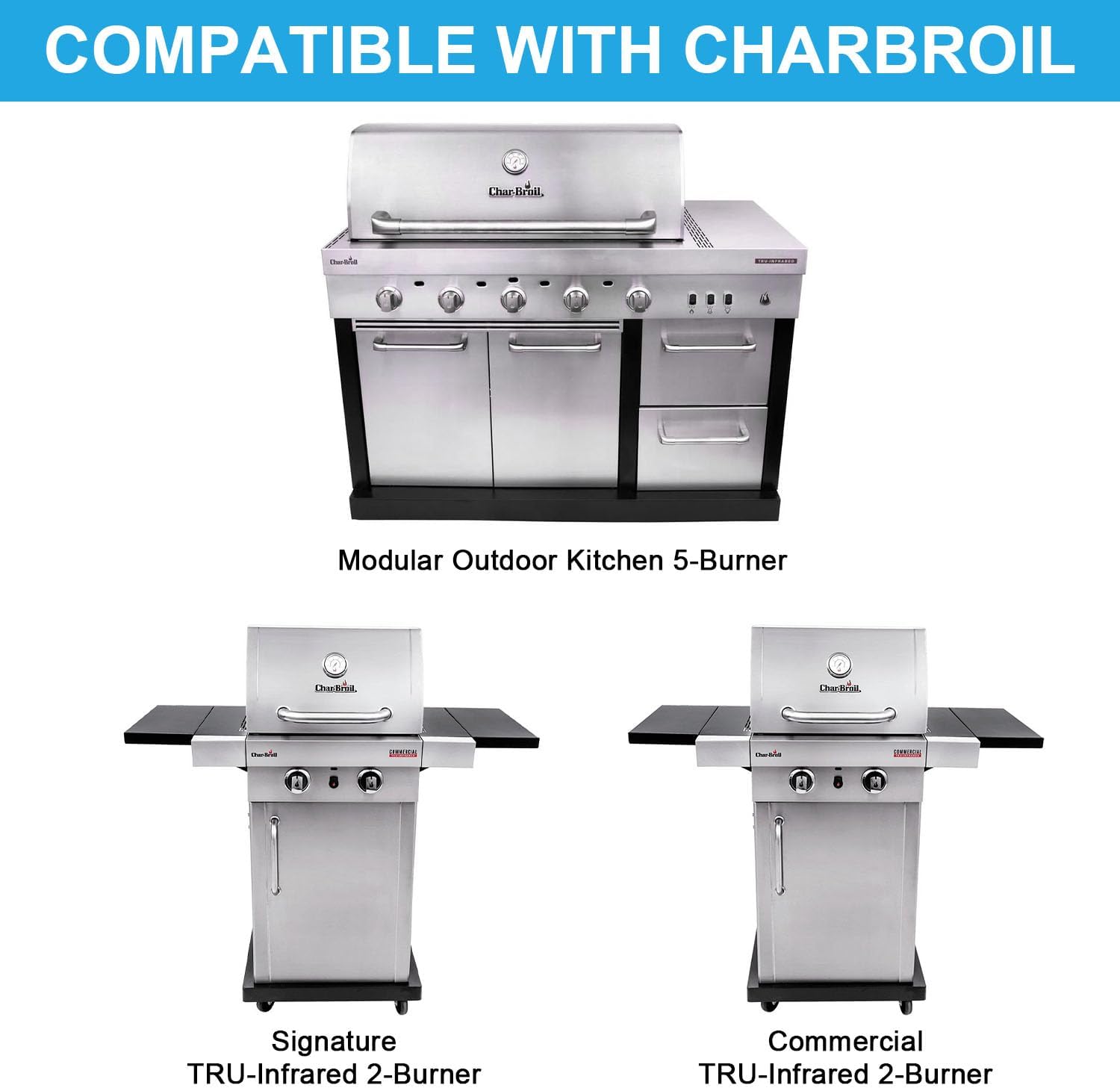 Cast Iron Grill Grates and Emitter Plates for Charbroil TRU-Infrared 463644220 463632320 463642316 463675016 463644220 463245518 463675016P1 463642316 463644220 G362-2100-W1, G369-0030-W2