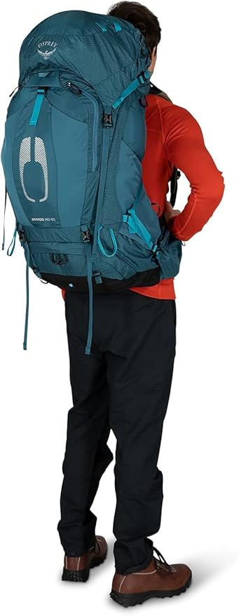 Osprey Atmos AG 65L Men's Backpacking Backpack, Venturi Blue, L/XL
