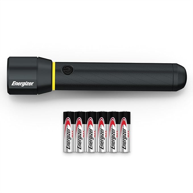 ENERGIZER LED Flashlight Vision PRO, Ultra Bright 1000+ Lumens, IPX4 Water Resistant, Aircraft-Grade Aluminum LED Light, Rugged Metal Flash Light for Outdoors, Emergency Power Outage, Black