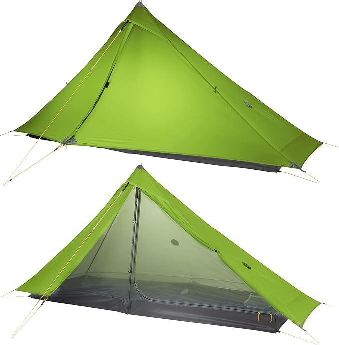 LANSHAN Ultralight Tent 3-Season Backpacking Tent for 1-Person or 2-Person Camping, Trekking, Kayaking, Climbing, Hiking