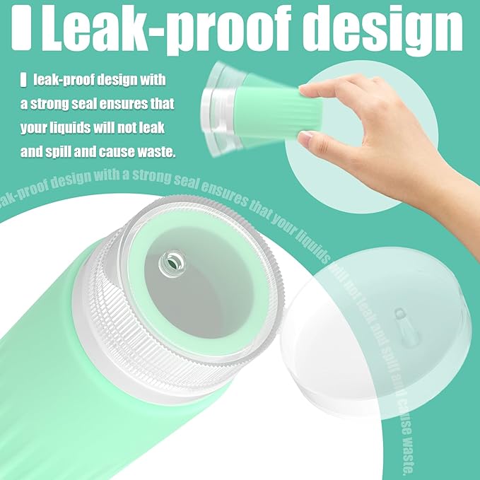 16 Pack Travel Bottles Set, TSA Approved Travel Bottles for Toiletries, BPA Free Leakproof Silicone Travel Size Containers Set for Shampoo Conditioner Lotion Body Wash & Body Wash Accessories