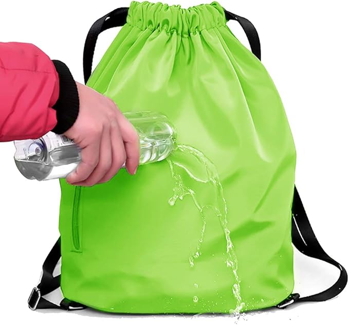 Peicees Waterproof Drawstring Sport Bag Lightweight Sackpack Backpack for Men and Women