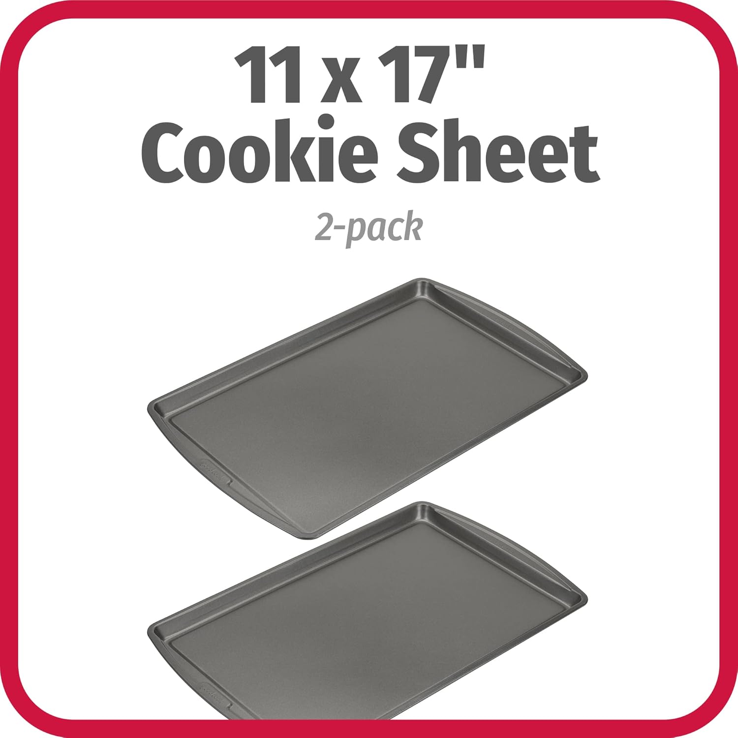 GoodCook AirPerfect Non-Stick 17” X 11" Cookie Sheet Set , Homemade, Frozen & Leftover Slices, Set of 2