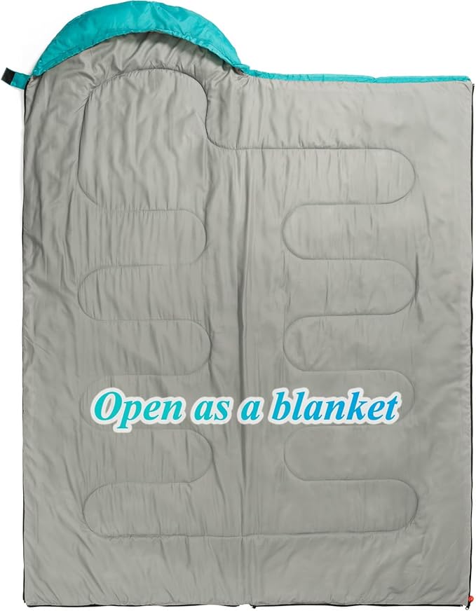 Sleeping Bag - 3 Seasons for Adults Kids Boys Girls Camping Hiking - Warm Cold Weather Lightweight Portable with Compression Bag for Backpacking in Spring, Summer, Fall and Winter