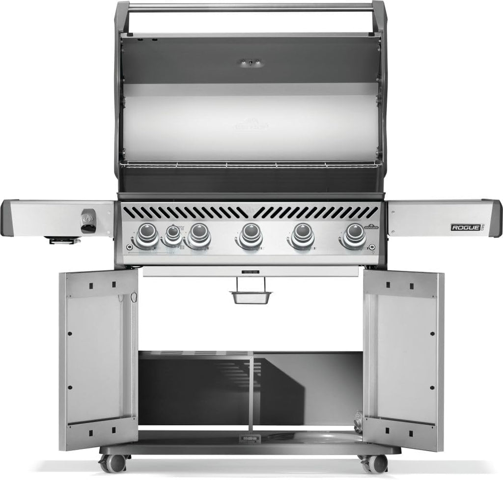 Napoleon Rogue PRO 625 Natural Gas Grill with Infrared Side Burner, Stainless Steel, Durable 6-Burner BBQ