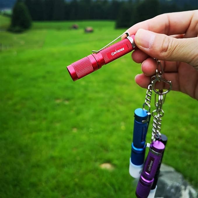 K3 Mini Keychain Flashlight AAA Small Keychain Light Bright 150 Lumens with Diffuser Clip,Multipurpose Pocket Light as Candle Hat Lamp Camp Lantern for Everyday EDC Dog Walking Hiking Camping