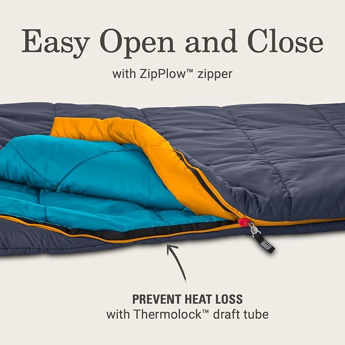 Coleman Big Bay 20°F Sleeping Bag, Adult Mummy Sleep Sack with Headrest