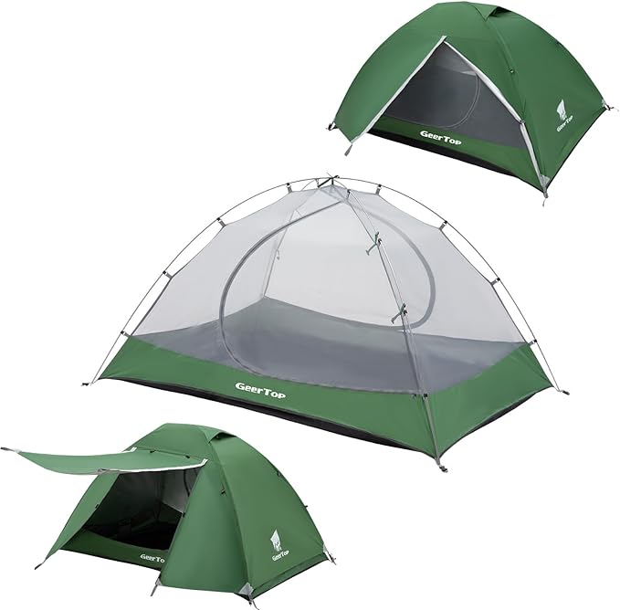 GEERTOP Ultralight Backpacking Tent 2 Person Waterproof Camping Tent 2 Man Double Wall Outdoor Easy Setup Tent for Family Camp, Hiking Hunting Mountaineering Travel