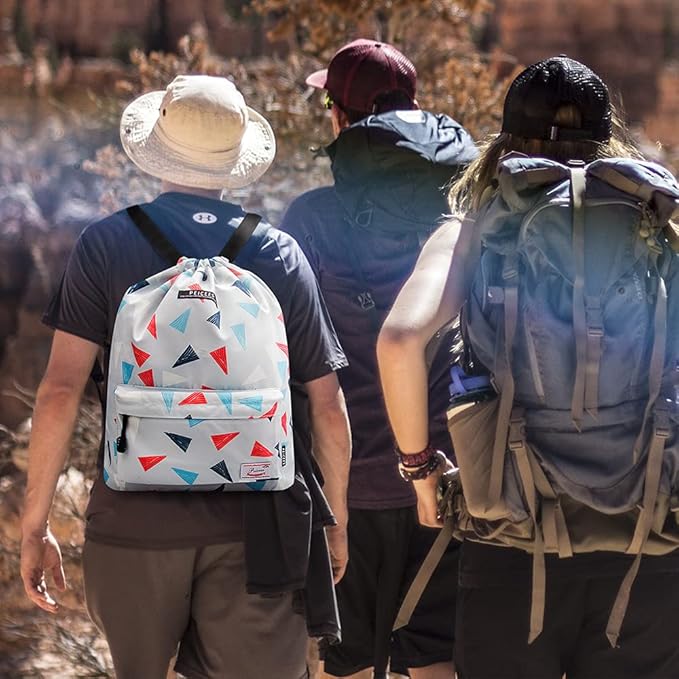 Peicees Waterproof Drawstring Sport Bag Lightweight Sackpack Backpack for Men and Women