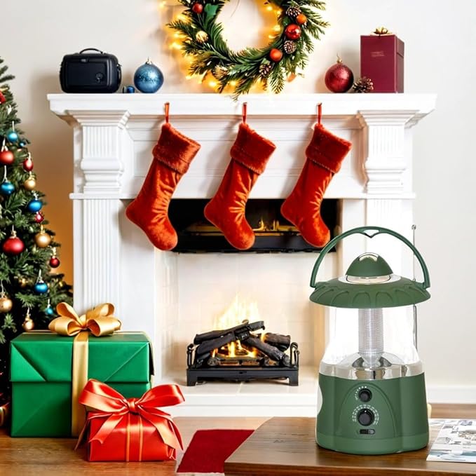 190507 12-Led Lantern With 4-Led Flashlight & Am/Fm Radio (Black)