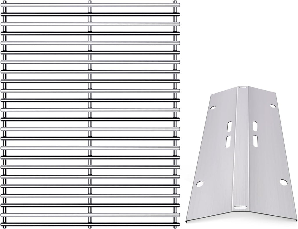BBQ Grill Grates Replacement for Cuisinart Gas Grill CGG-200, CGG-220, CGG-240 Accessories, Stainless Steel Cooking Grate Grids Gas Grill Parts 18 Inch for All Foods Portable Gas Grillls