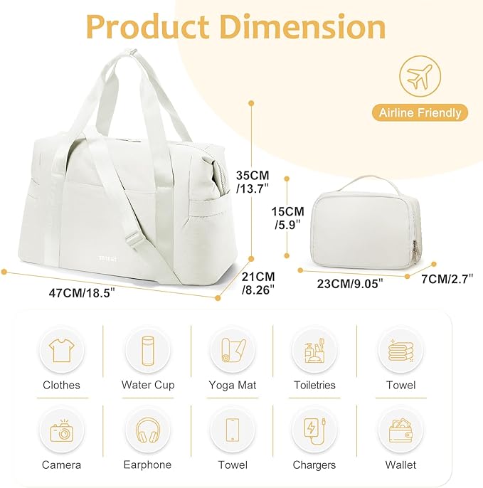 Gym Bag Womens,Travel Duffel Carry on Bag Sport Tote Bag Weekend Overnight Bag