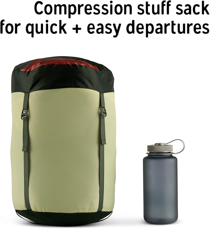 Kelty Cosmic Synthetic Fill 20 Degree Backpacking Sleeping Bag – Compression Straps, Stuff Sack Included