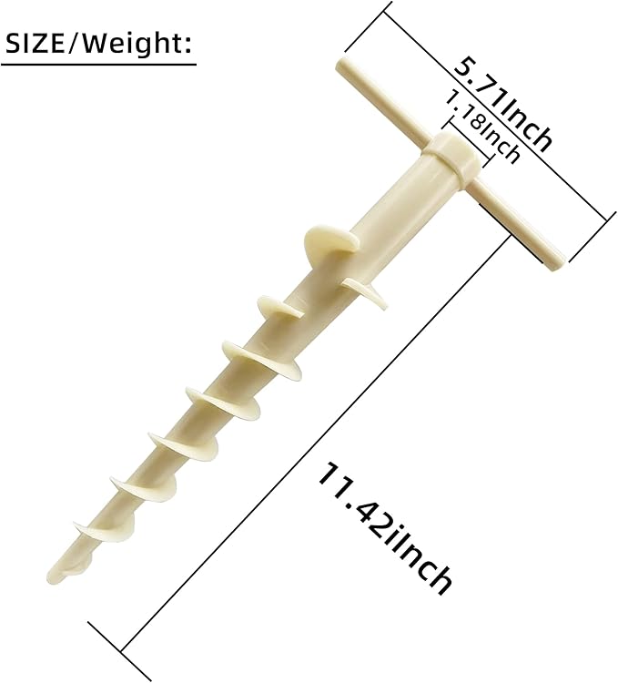 UMARDOO Beach Tent Sand Anchor,Sun Shelter Stand Holder Tent Stakes Ground Anchors Stakes,Camping Stakes Tarp Stakes for Tent Rain Tarps Canopy Camping Hiking (4 Packs)