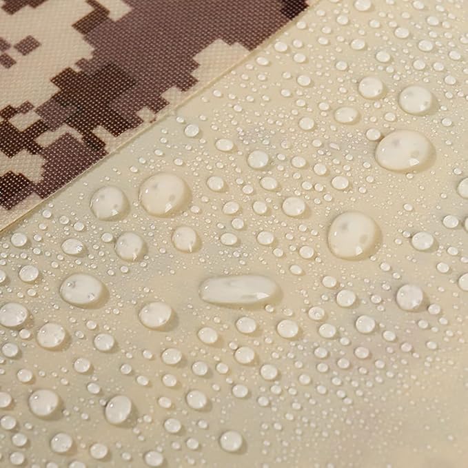 Waterproof Tarp CamouflageThickening Multi-Size Sun Shade Sail Customized Tarpaulin Sunrays Block Awning for Patio Canopy Rain Cover Canvas Sunshade Camp Outdoor Gardens Canopy (6.3ft*9.5ft)