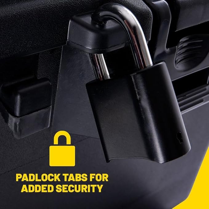 Plano Sportsman's Trunk, Medium 3 Pack, Black, Lockable Storage Box, Medium Storage Bins for Indoor and Outdoor Spaces, Easy to Carry, Secure and Transport, Airline Friendly