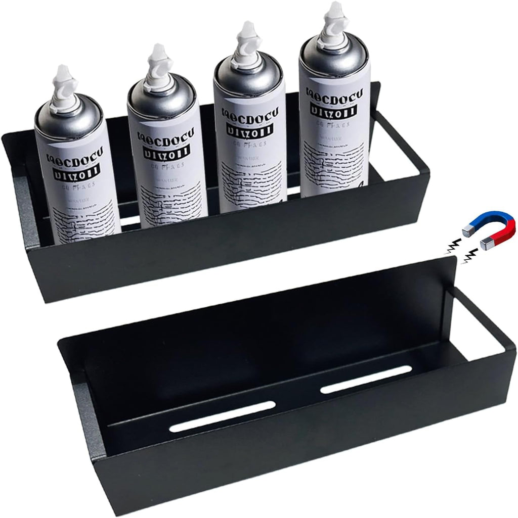 2pcs Magnetic Spray Can Holder Aerosol Can Organizer Tool Box Storage Rack for Garage Home Workspace