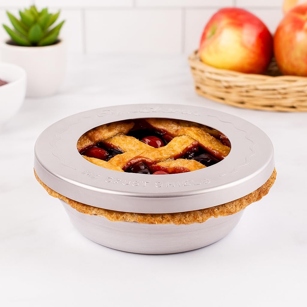 Mrs. Anderson's Baking Individual Pie Crust Protector Shields, For Mini Pies and Pot Pies, 2 Sets of 2 Pie Shields