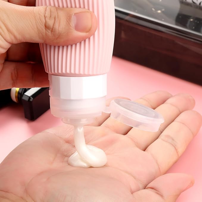 16 Pack Travel Bottles for Toiletries, Oversize Silicone Travel Containers jar for Toiletries, Leak Proof Refillable Liquid Shampoo And Conditioner Travel Essentials toiletry Bottles