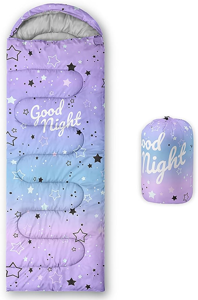 QOOMO Camping Sleeping Bags,3 Season Warm & Cool Weather,Lightweight,Waterproof Sleeping Bags for Adults & Kids,Traveling,and Outdoors,Camping Gear Equipment