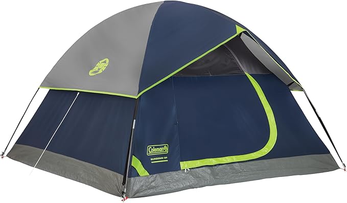 Coleman Sundome 4-Person Tent with Rainfly, Weatherproof Tent Sets Up in 10 Mins