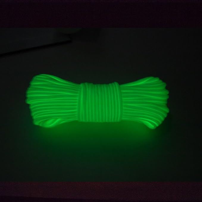 100 Feet Green Glow in The Dark Paracord