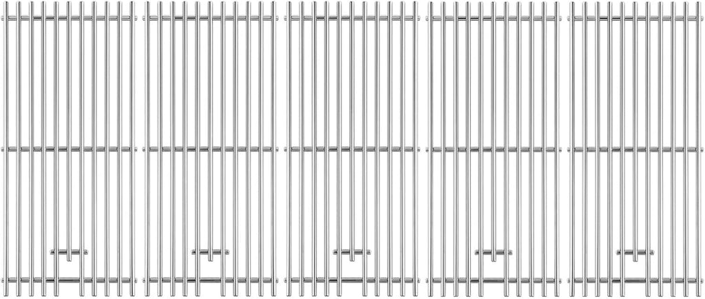 16517 Grill Grates Replacement Parts for Bull Grill Parts 5 Burner Brahma 30 Inch 57568 57569 57568CE 57569CE 57568AGA 57569AGA Lion Premuim L90000 40 Inch Stainless Steel Cooking Grate 5 Pcs