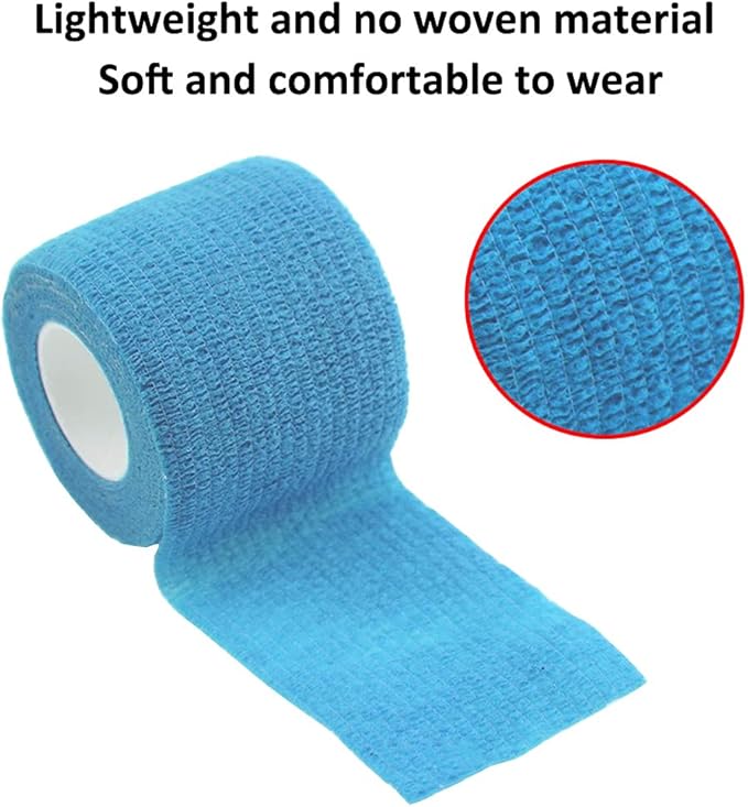 ESUPPORT 2 Inches X 5 Yards Self Adherent Cohesive Wrap Bandages Strong Elastic First Aid Tape for Wrist Ankle Pack of 10