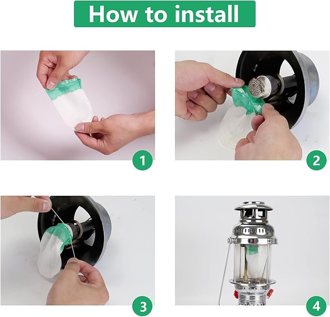 10pcs Propane Lantern Mantles for Gas Lantern Propane Light Mantle for Outdoor Camping Lantern Natural (10Pcs)