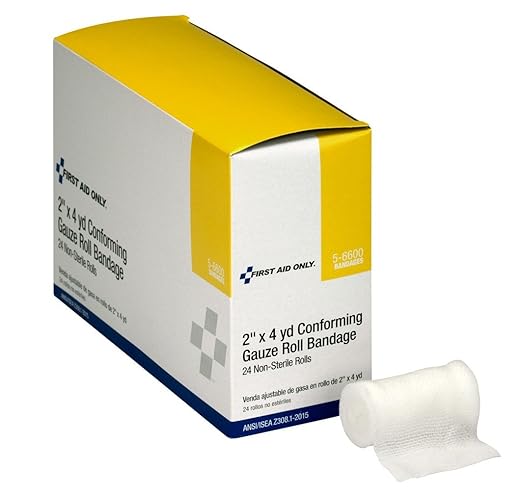 First Aid Only 5-6600 Stretch Gauze Bandage, 4-Yard Stretched Length x 2-Inch Width (Box of 24)