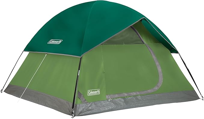 Coleman Sundome 4-Person Tent with Rainfly, Weatherproof Tent Sets Up in 10 Mins